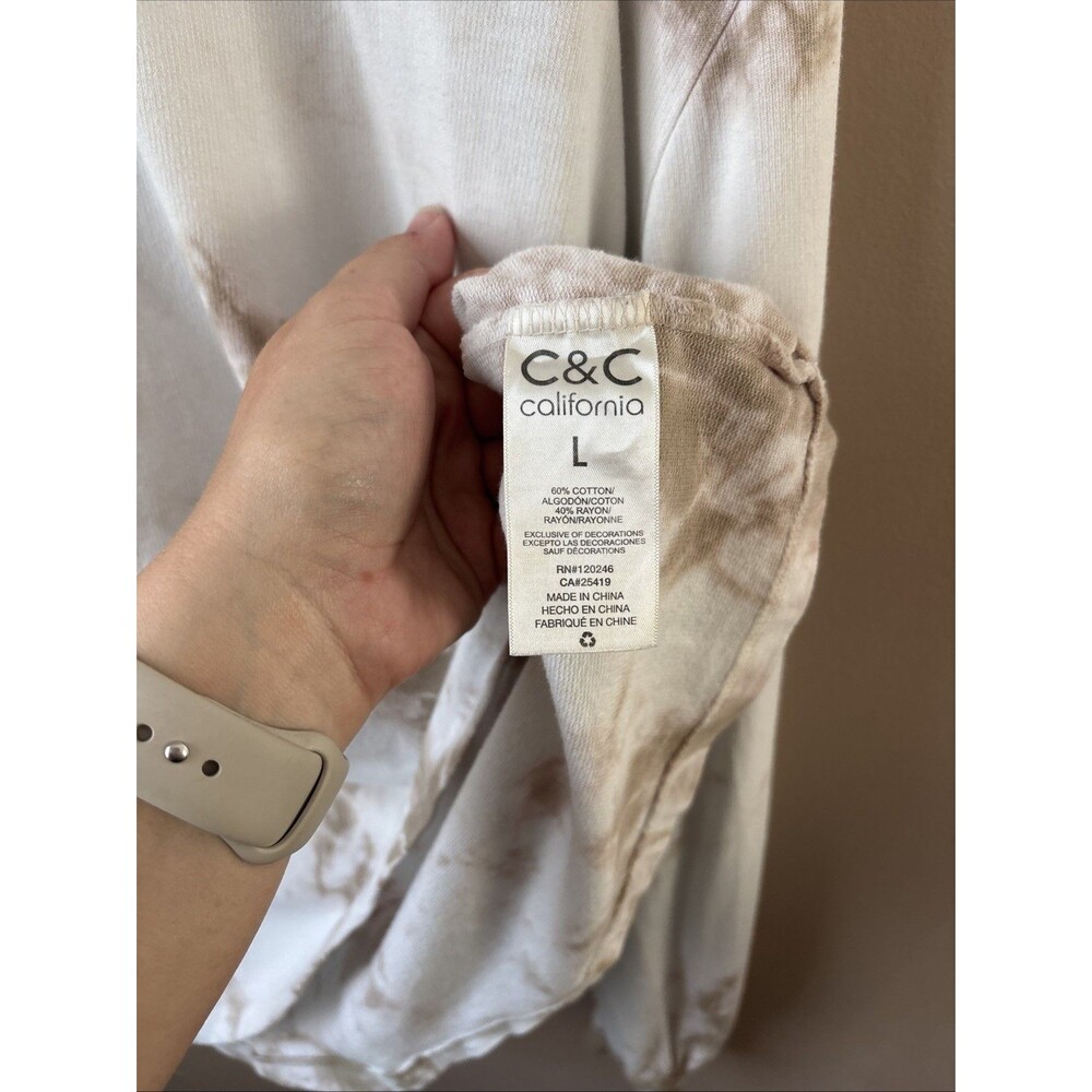 C&C California Sweatshirt Womens L Tie Dye Crew Neck Long Sleeve Pullover - Picture 5 of 6